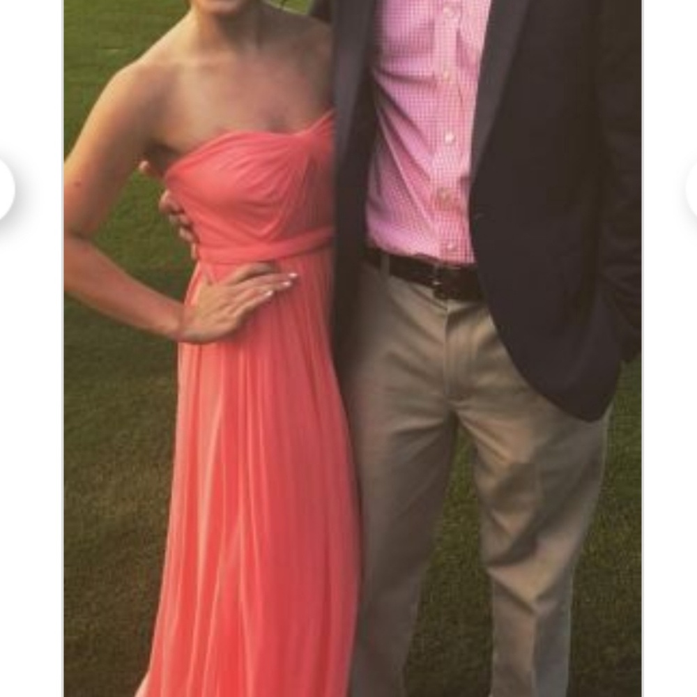 David's bridal versa convertible dress coral reef